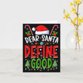 Dear Santa Define Good Matching Christmas Family S Kaart (Gele Bloem)