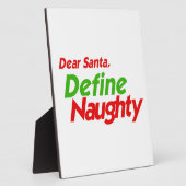 DEAR SANTA DEFINE NAUGHTY RED -.png Fotoplaat (Zijkant)