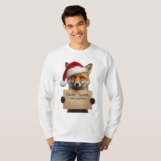 . Dear Santa Dog T-Shirt (Voorkant volledig)