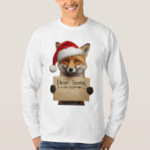 . Dear Santa Dog T-Shirt (Voorkant)