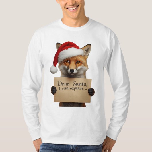 . Dear Santa Dog T-Shirt (Voorkant)
