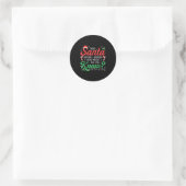 Dear Santa Explain How Much Lights Candy Christmas Ronde Sticker (Tas)