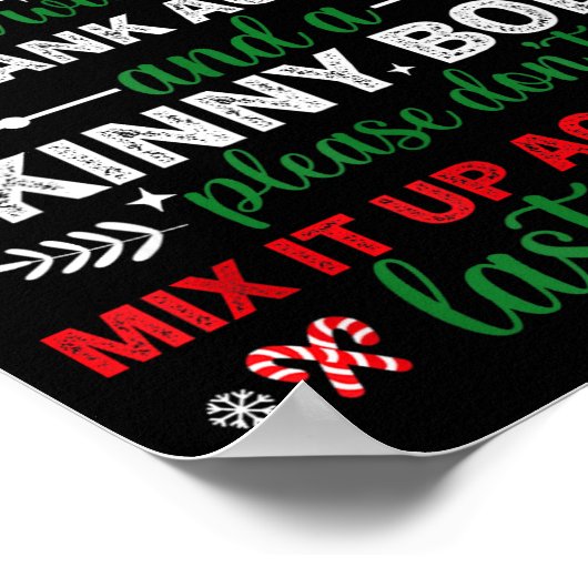 Dear Santa Fat Bank Account Skinny Body Funny Chri Poster (Hoek)