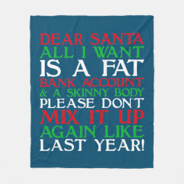 Dear Santa Fleece Deken