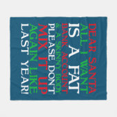 Dear Santa Fleece Deken (Voorkant (Horizontaal))