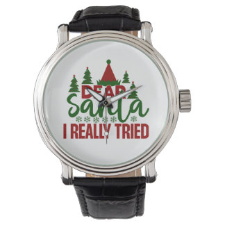Dear Santa – Funny Christmas Horloge