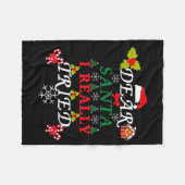 Dear Santa Funny Christmas Meme Family Xmas Pajama Fleece Deken (Voorkant (Horizontaal))