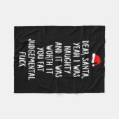 Dear Santa Funny Inappropriate Christmas  Fleece Deken (Voorkant (Horizontaal))