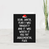 Dear Santa Funny Inappropriate Christmas  Kaart (Voorkant)