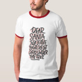DEAR SANTA Ho Ho Ho Mannen kerstfeestdag moderne T-shirt (Voorkant)