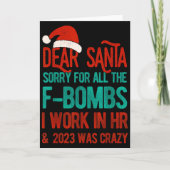 Dear Santa Human Resources Funny Hr Christmas 2023 Kaart (Voorkant)