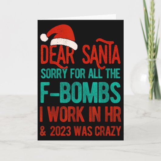 Dear Santa Human Resources Funny Hr Christmas 2023 Kaart (Voorkant)