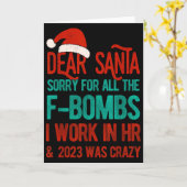 Dear Santa Human Resources Funny Hr Christmas 2023 Kaart (Gele Bloem)
