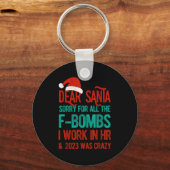 Dear Santa Human Resources Funny Hr Christmas 2023 Sleutelhanger (Voorkant)