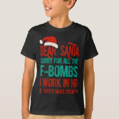 Dear Santa Human Resources Funny Hr Christmas 2023 T-shirt (Voorkant)