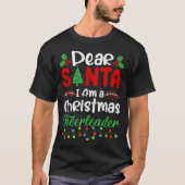 Dear Santa I Am A Christmas Cheerleader Funny Chri T-shirt (Voorkant)