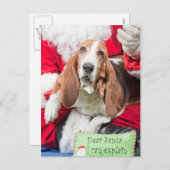 Dear Santa I can Explain Basset Hound Feestdagenkaart (Voorkant / Achterkant)