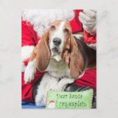 Dear Santa I can Explain Basset Hound Feestdagenkaart (Voorkant)
