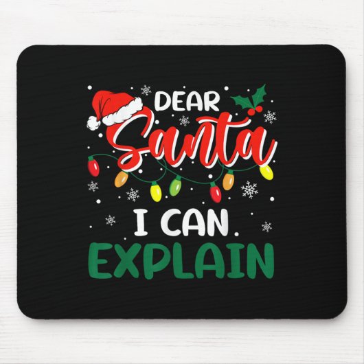 Dear Santa I Can Explain Christmas Family Matching Muismat (Voorkant)