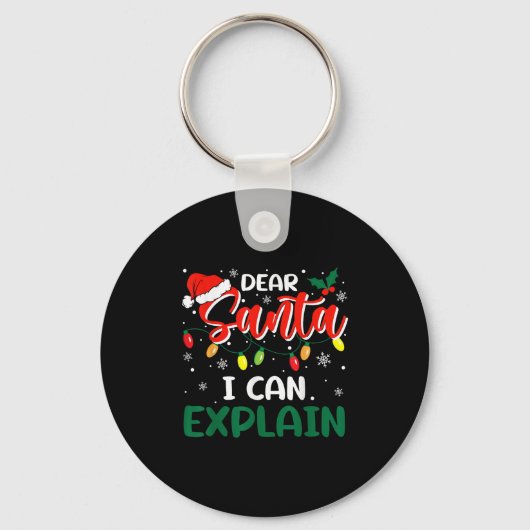 Dear Santa I Can Explain Christmas Family Matching Sleutelhanger (Voorkant)