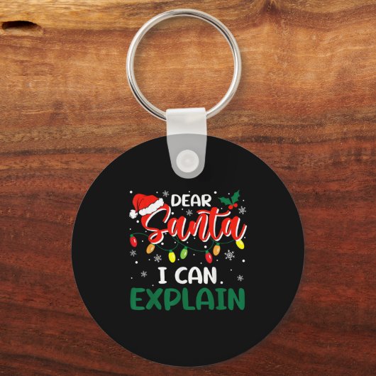 Dear Santa I Can Explain Christmas Family Matching Sleutelhanger (Voorkant)
