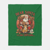 Dear Santa I Can Explain Fleece Blanket (Voorkant)