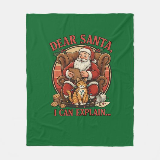 Dear Santa I Can Explain Fleece Blanket Deken (Voorkant)