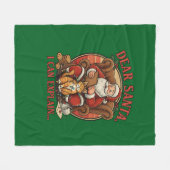Dear Santa I Can Explain Fleece Blanket Deken (Voorkant (Horizontaal))