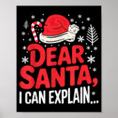 Dear Santa I Can Explain Funny Christian  Poster (Voorkant)