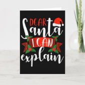 Dear Santa I Can Explain Funny Christmas Decoratio Kaart (Voorkant)