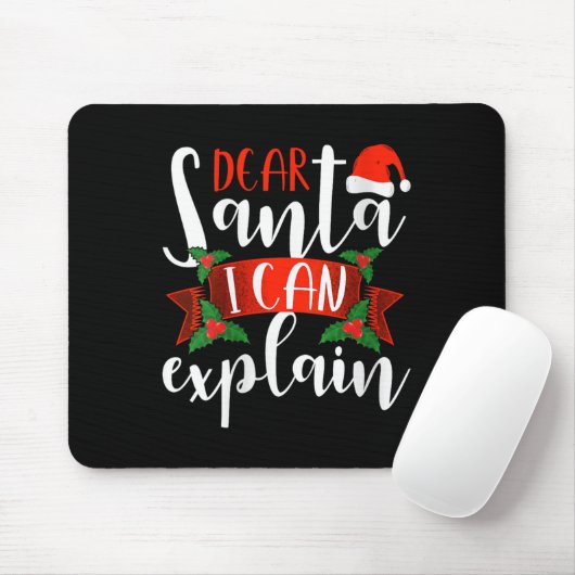 Dear Santa I Can Explain Funny Christmas Decoratio Muismat (Met muis)