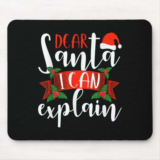 Dear Santa I Can Explain Funny Christmas Decoratio Muismat (Voorkant)