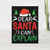 Dear Santa I Can Explain Funny Christmas Joke Humo Kaart (Voorkant)