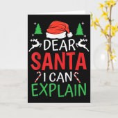 Dear Santa I Can Explain Funny Christmas Joke Humo Kaart (Gele Bloem)