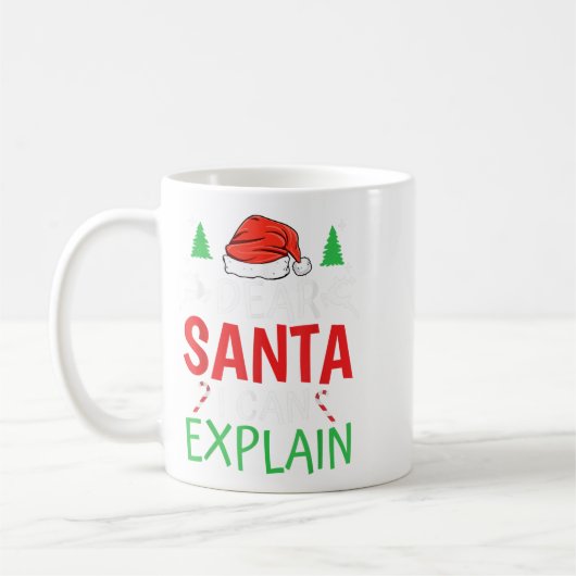 Dear Santa I Can Explain Funny Christmas Joke Humo Koffiemok (Links)