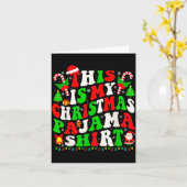 Dear Santa I Can Explain Funny Christmas Kids Men  Kaart (Gele Bloem)