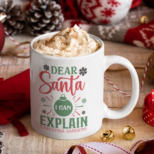 Dear Santa I can Explain Funny Christmas Koffiemok