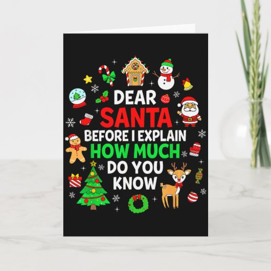 Dear Santa I Can Explain Funny Christmas Matching  Kaart (Voorkant)