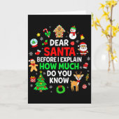 Dear Santa I Can Explain Funny Christmas Matching  Kaart (Gele Bloem)