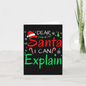Dear Santa I Can Explain Funny Christmas Men Women Kaart (Voorkant)
