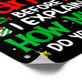 Dear Santa I Can Explain Funny Christmas Men Women Poster (Hoek)