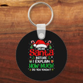 Dear Santa I Can Explain Funny Christmas Men Women Sleutelhanger (Voorkant)