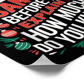 Dear Santa I Can Explain Funny Christmas Pjs Tree  Poster (Hoek)