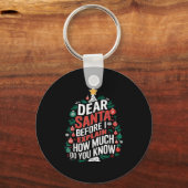 Dear Santa I Can Explain Funny Christmas Pjs Tree  Sleutelhanger (Voorkant)