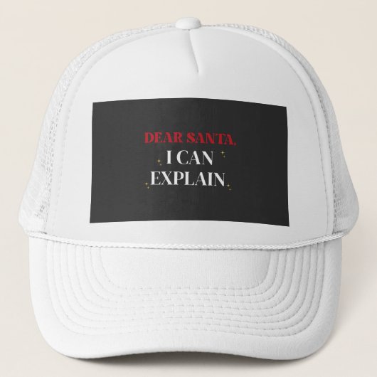 Dear Santa I Can Explain Funny Christmas Shirt Trucker Pet (Voorkant)