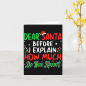 Dear Santa I Can Explain Funny Christmas Shirts Ki Kaart (Gele Bloem)