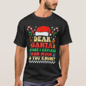 Dear Santa I Can Explain Funny Christmas Xmas Squa T-shirt (Voorkant)