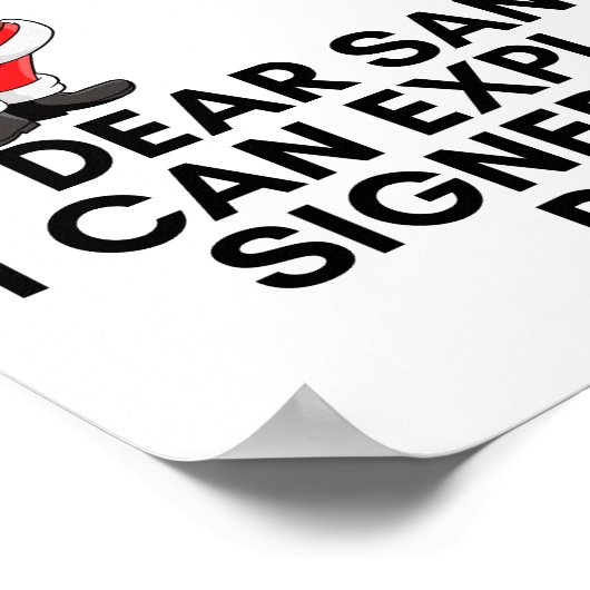 Dear Santa I Can Explain Funny Dog Christmas Mug Poster (Hoek)