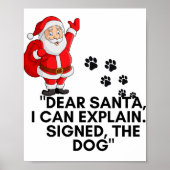 Dear Santa I Can Explain Funny Dog Christmas Mug Poster (Voorkant)