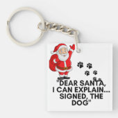 Dear Santa I Can Explain Funny Dog Christmas Mug Sleutelhanger (voorkant)